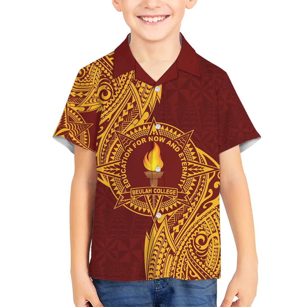 Personalised Tonga Beulah College Hawaiian Shirt Since 1938 Special Kupesi Pattern LT9 - Polynesian Pride