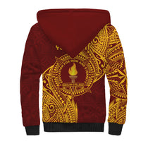 Personalised Tonga Beulah College Sherpa Hoodie Since 1938 Special Kupesi Pattern LT9 - Polynesian Pride