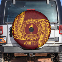 Personalised Tonga Beulah College Spare Tire Cover Since 1938 Special Kupesi Pattern LT9 Gold - Polynesian Pride