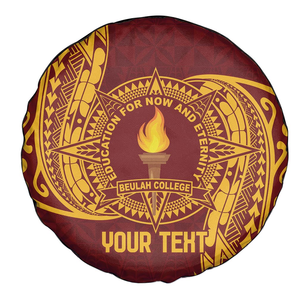 Personalised Tonga Beulah College Spare Tire Cover Since 1938 Special Kupesi Pattern LT9 - Polynesian Pride