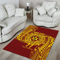 Personalised Tonga High School 77th Anniversary Area Rug Special Kupesi Pattern LT9 - Polynesian Pride