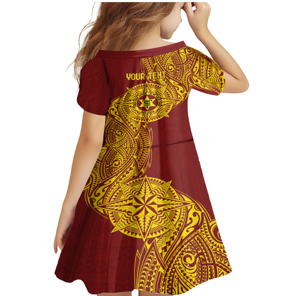 Personalised Tonga High School 77th Anniversary Family Matching Mermaid Dress and Hawaiian Shirt Special Kupesi Pattern LT9 - Polynesian Pride