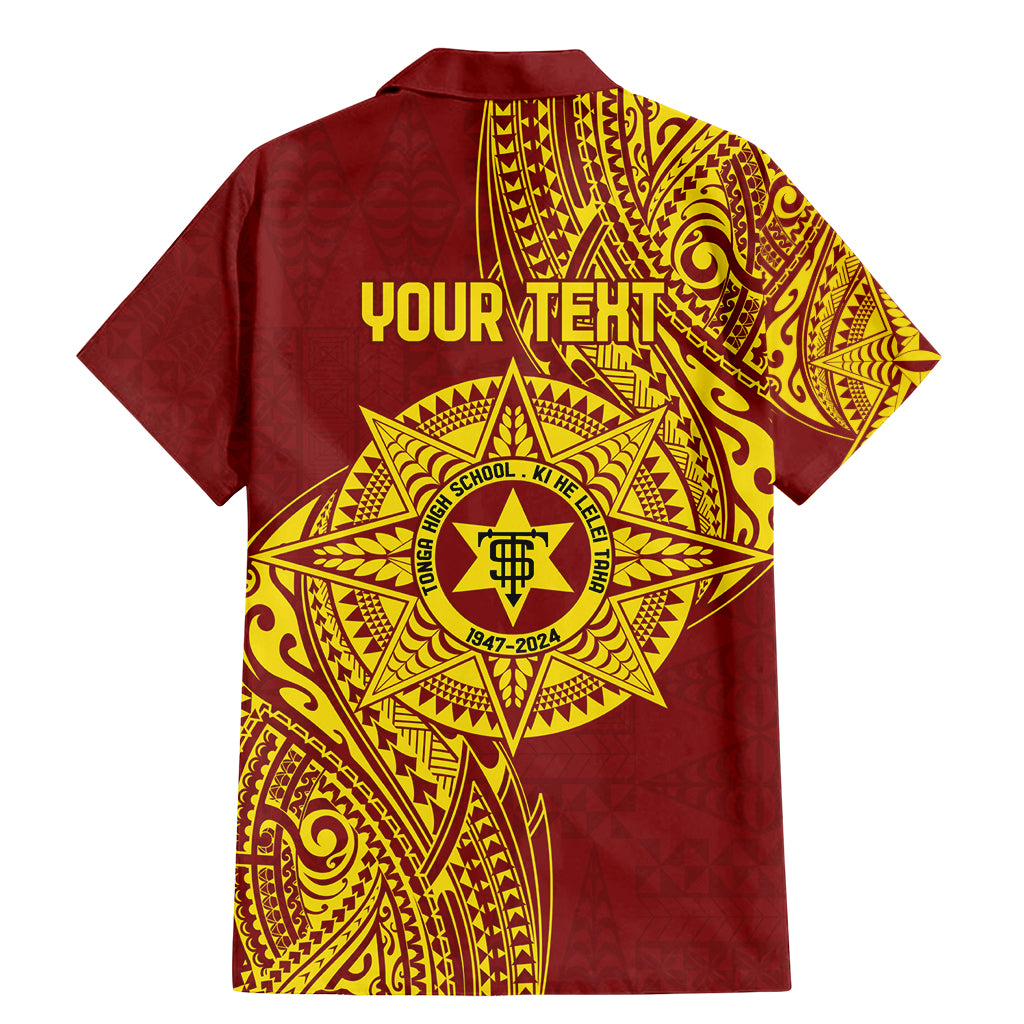 Personalised Tonga High School 77th Anniversary Family Matching Mermaid Dress and Hawaiian Shirt Special Kupesi Pattern LT9 - Polynesian Pride
