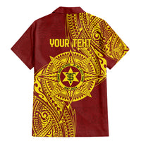 Personalised Tonga High School 77th Anniversary Family Matching Mermaid Dress and Hawaiian Shirt Special Kupesi Pattern LT9 - Polynesian Pride