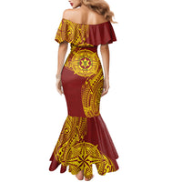Personalised Tonga High School 77th Anniversary Family Matching Mermaid Dress and Hawaiian Shirt Special Kupesi Pattern LT9 - Polynesian Pride