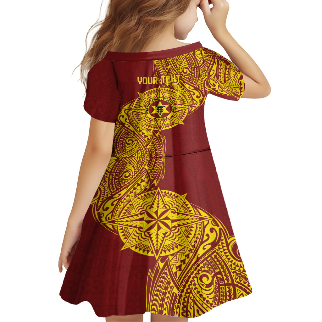 Personalised Tonga High School 77th Anniversary Family Matching Off Shoulder Short Dress and Hawaiian Shirt Special Kupesi Pattern LT9 - Polynesian Pride