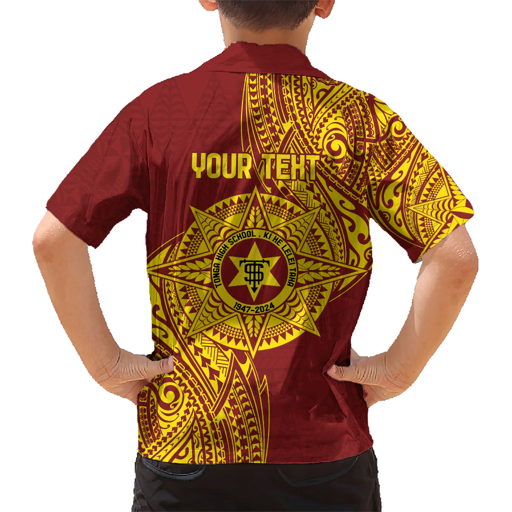 Personalised Tonga High School 77th Anniversary Kid Hawaiian Shirt Special Kupesi Pattern