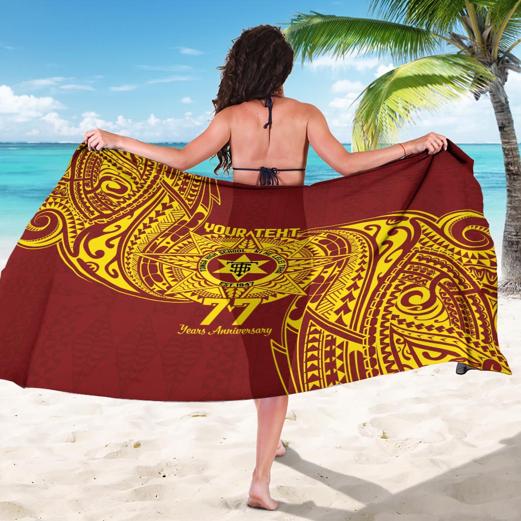 Personalised Tonga High School 77th Anniversary Sarong Special Kupesi Pattern