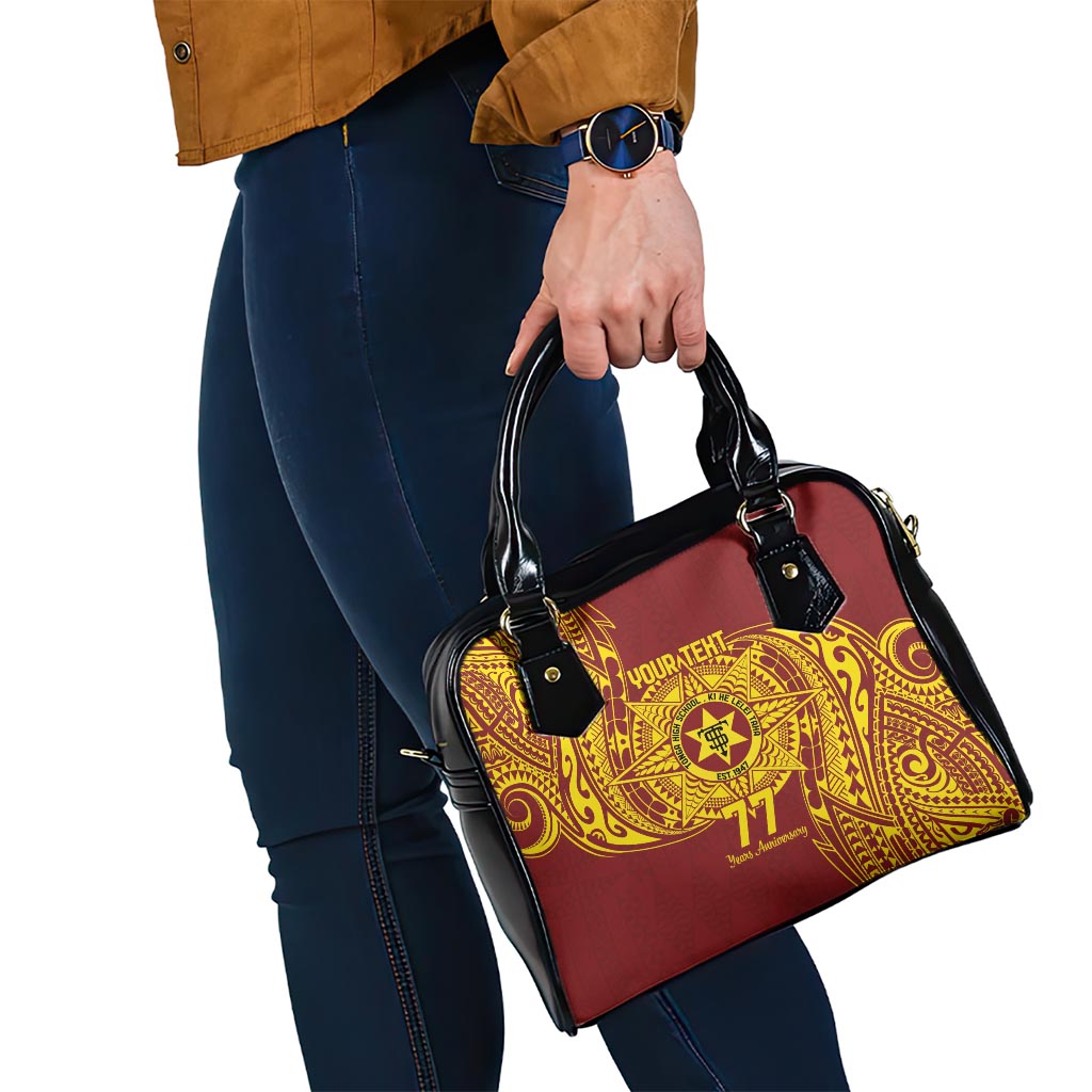 Personalised Tonga High School 77th Anniversary Shoulder Handbag Special Kupesi Pattern