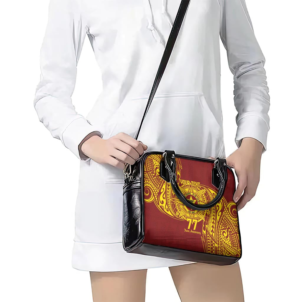 Personalised Tonga High School 77th Anniversary Shoulder Handbag Special Kupesi Pattern