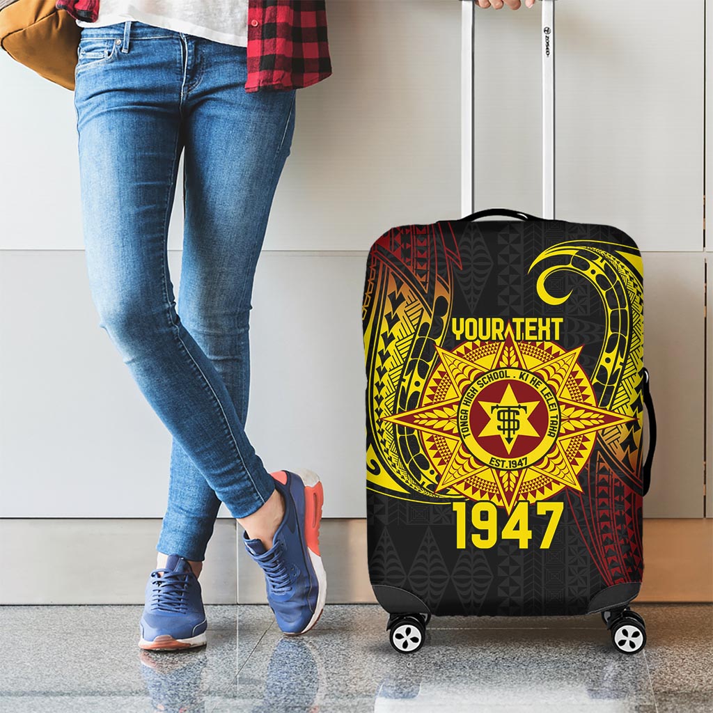Personalised Tonga High School Luggage Cover Since 1947 Special Kupesi Pattern LT9 - Polynesian Pride