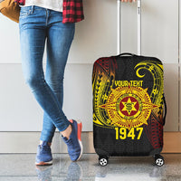 Personalised Tonga High School Luggage Cover Since 1947 Special Kupesi Pattern LT9 - Polynesian Pride