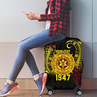 Personalised Tonga High School Luggage Cover Since 1947 Special Kupesi Pattern LT9 - Polynesian Pride