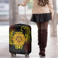 Personalised Tonga High School Luggage Cover Since 1947 Special Kupesi Pattern LT9 - Polynesian Pride