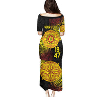 Personalised Tonga High School Puletasi Since 1947 Special Kupesi Pattern LT9 - Polynesian Pride