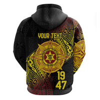 Personalised Tonga High School Zip Hoodie Since 1947 Special Kupesi Pattern LT9 - Polynesian Pride