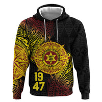 Personalised Tonga High School Zip Hoodie Since 1947 Special Kupesi Pattern LT9 Pullover Hoodie Black - Polynesian Pride