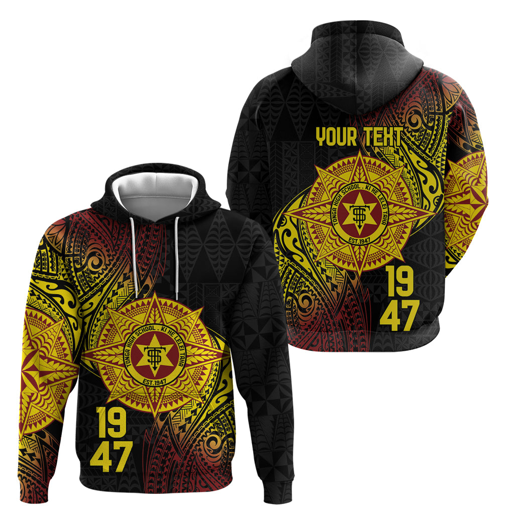 Personalised Tonga High School Zip Hoodie Since 1947 Special Kupesi Pattern LT9 - Polynesian Pride