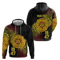 Personalised Tonga High School Zip Hoodie Since 1947 Special Kupesi Pattern LT9 - Polynesian Pride