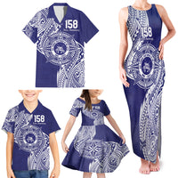 Personalised Tonga Tupou College Tolo 158th Anniversary Family Matching Tank Maxi Dress and Hawaiian Shirt Special Kupesi Pattern LT9 - Polynesian Pride
