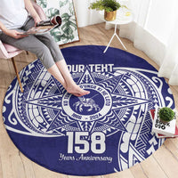 Personalised Tonga Tupou College Tolo 158th Anniversary Round Carpet Special Kupesi Pattern LT9 - Polynesian Pride
