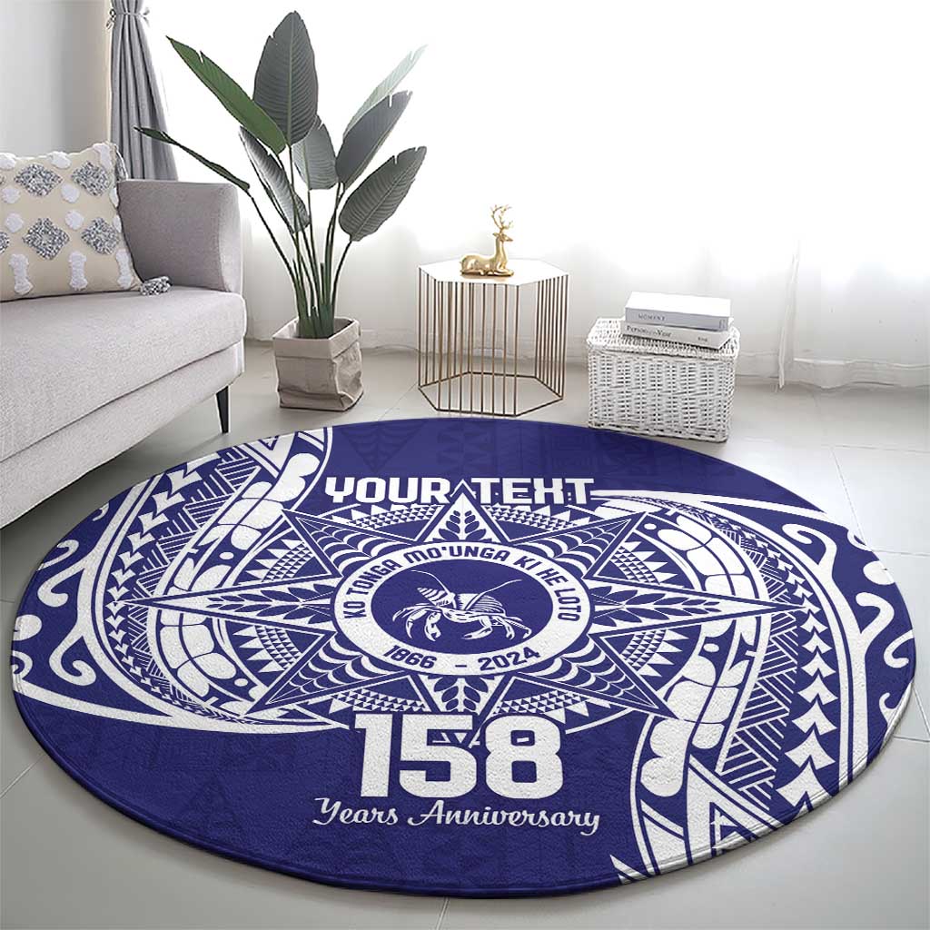 Personalised Tonga Tupou College Tolo 158th Anniversary Round Carpet Special Kupesi Pattern LT9 - Polynesian Pride