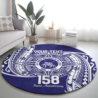 Personalised Tonga Tupou College Tolo 158th Anniversary Round Carpet Special Kupesi Pattern LT9 - Polynesian Pride