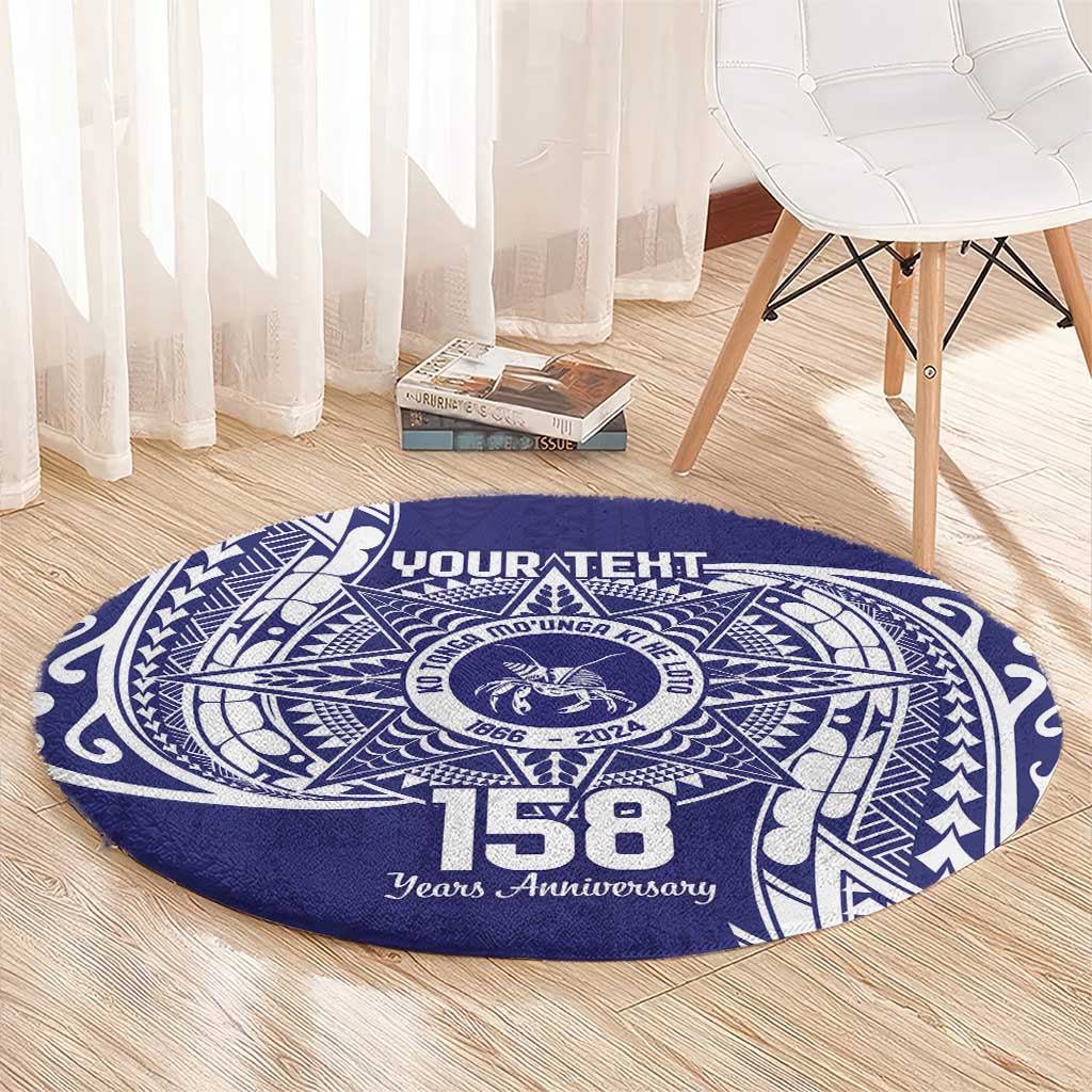 Personalised Tonga Tupou College Tolo 158th Anniversary Round Carpet Special Kupesi Pattern LT9 - Polynesian Pride