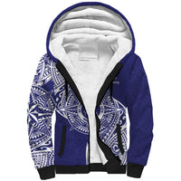 Personalised Tonga Tupou College Tolo 158th Anniversary Sherpa Hoodie Special Kupesi Pattern LT9 Unisex Blue - Polynesian Pride