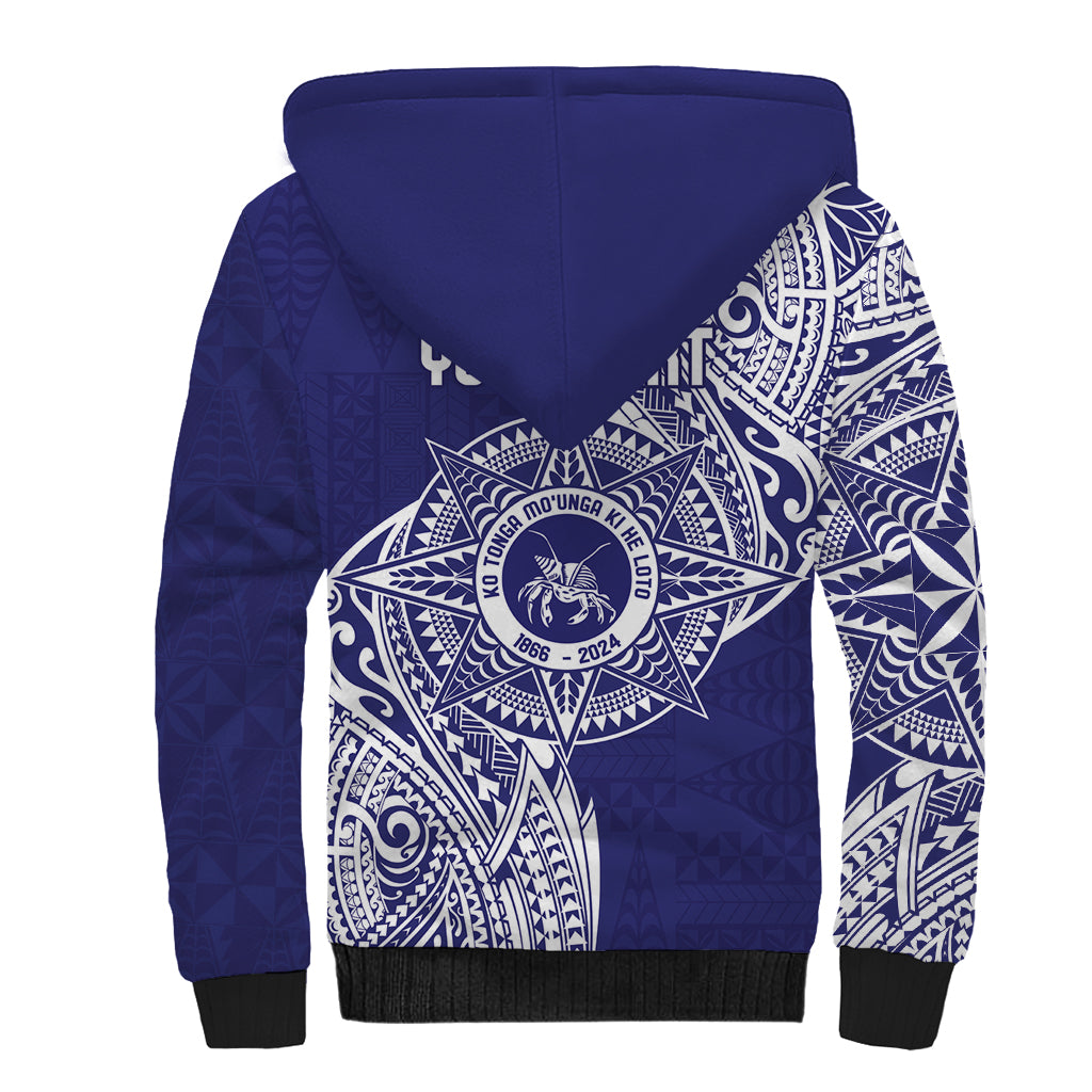 Personalised Tonga Tupou College Tolo 158th Anniversary Sherpa Hoodie Special Kupesi Pattern LT9 - Polynesian Pride