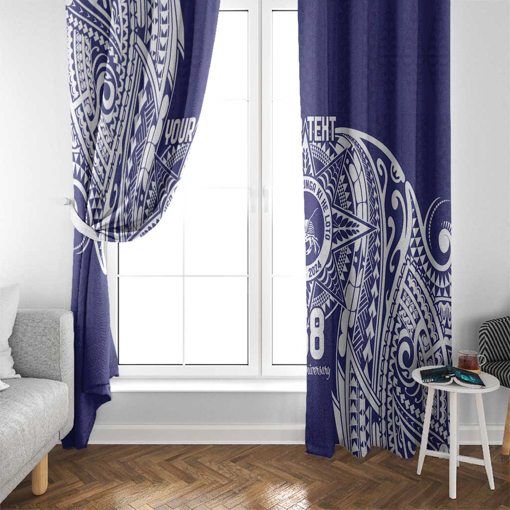 Personalised Tonga Tupou College Tolo 158th Anniversary Window Curtain Special Kupesi Pattern LT9 - Polynesian Pride