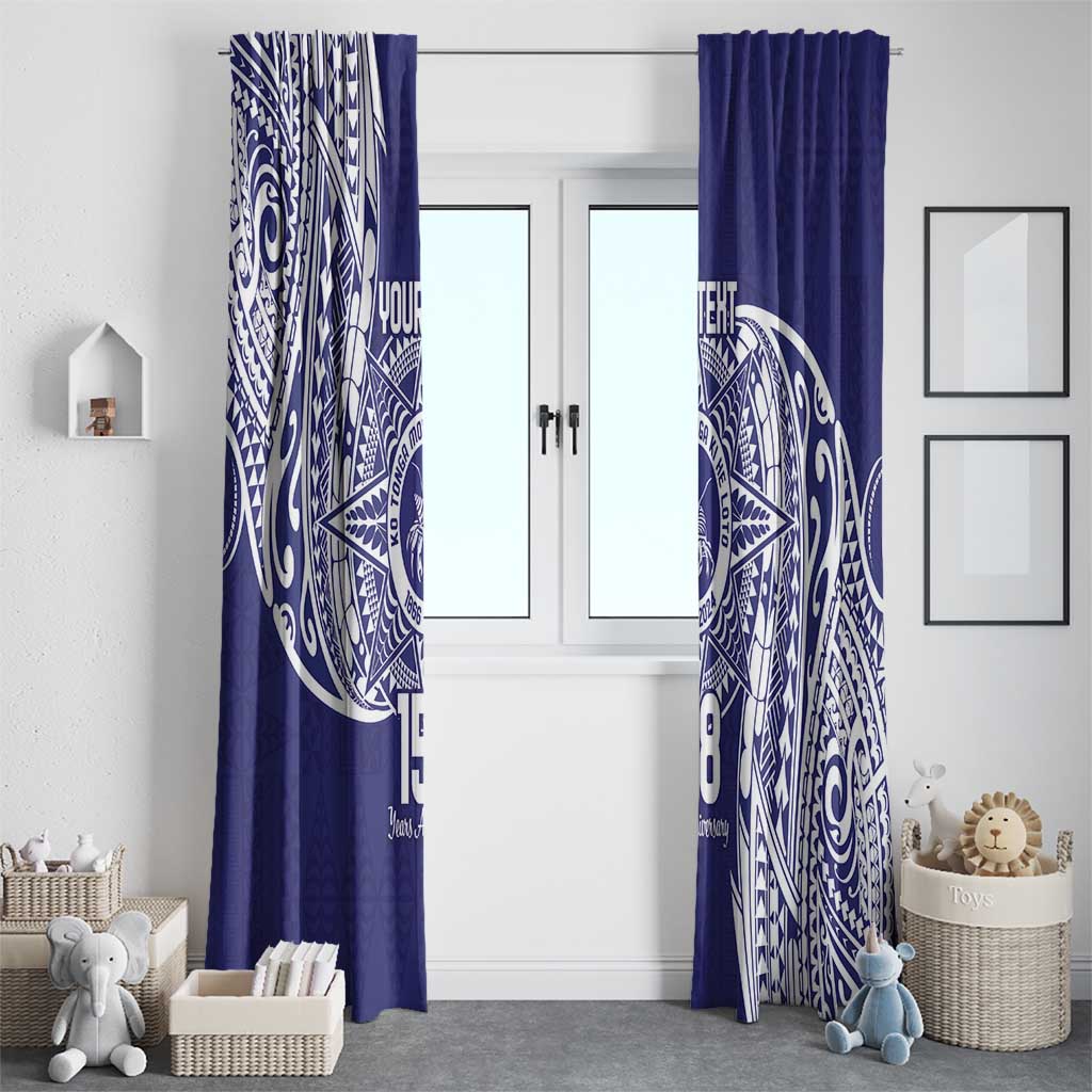 Personalised Tonga Tupou College Tolo 158th Anniversary Window Curtain Special Kupesi Pattern LT9 - Polynesian Pride