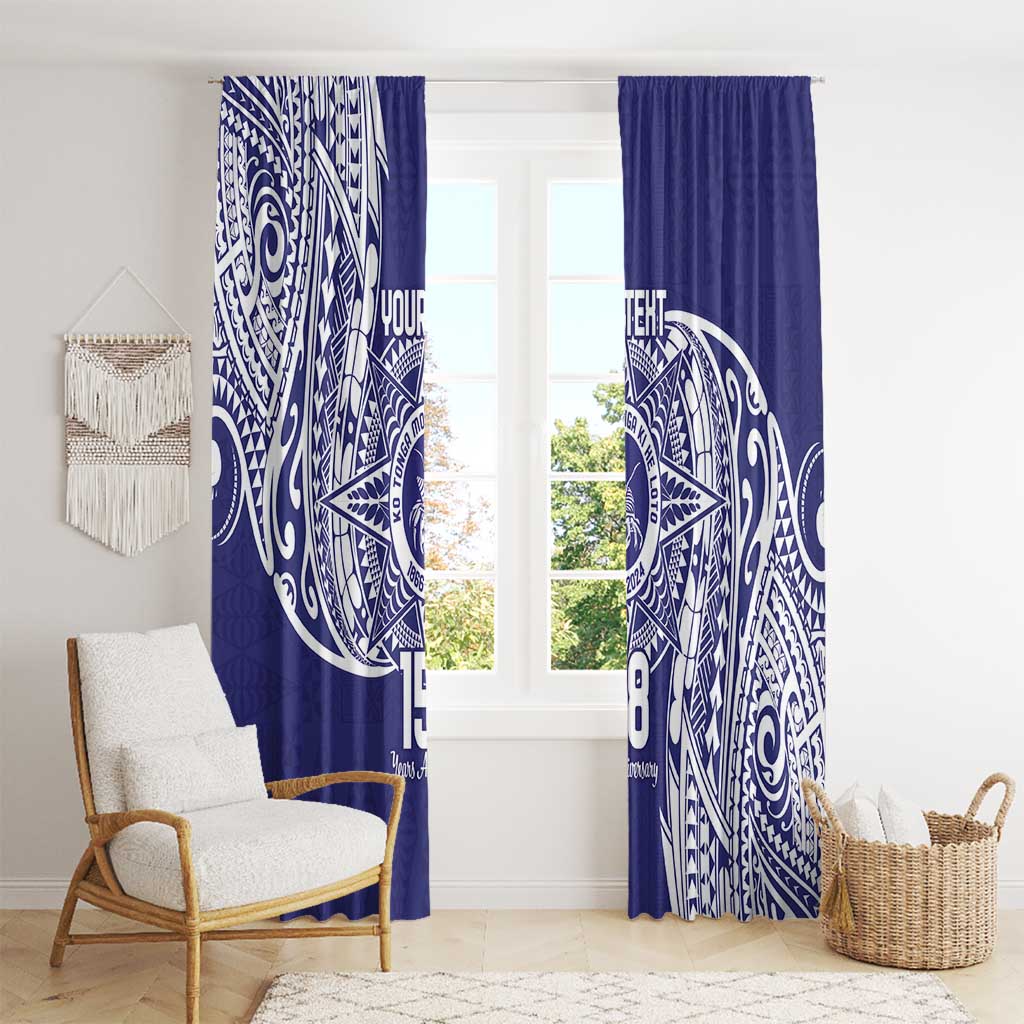 Personalised Tonga Tupou College Tolo 158th Anniversary Window Curtain Special Kupesi Pattern LT9 - Polynesian Pride