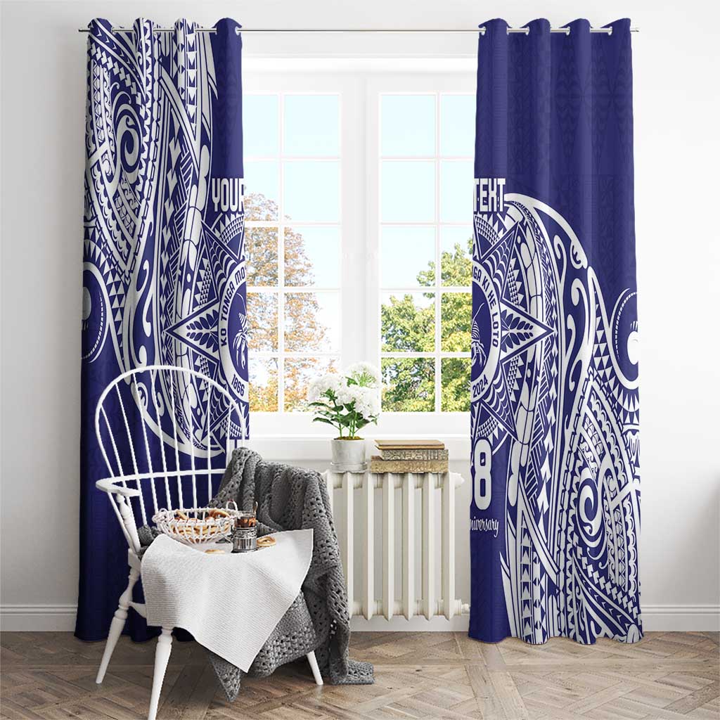 Personalised Tonga Tupou College Tolo 158th Anniversary Window Curtain Special Kupesi Pattern LT9 - Polynesian Pride
