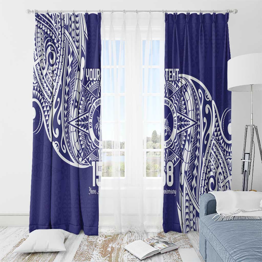 Personalised Tonga Tupou College Tolo 158th Anniversary Window Curtain Special Kupesi Pattern LT9 - Polynesian Pride
