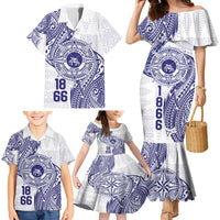 Personalised Tonga Tupou College Tolo Family Matching Mermaid Dress and Hawaiian Shirt Since 1866 Special Kupesi Pattern LT9 - Polynesian Pride