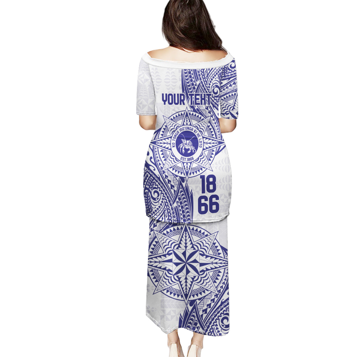 Personalised Tonga Tupou College Tolo Family Matching Puletasi and Hawaiian Shirt Since 1866 Special Kupesi Pattern LT9 - Polynesian Pride