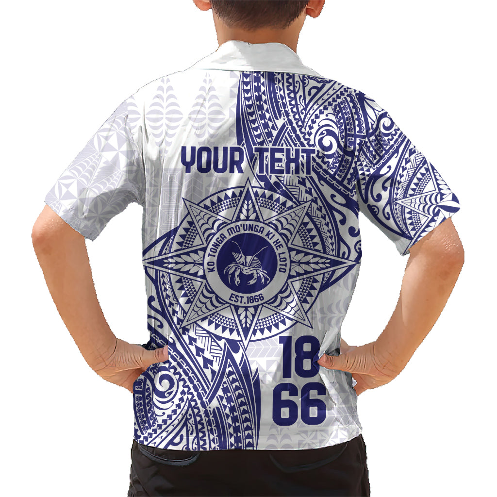 Personalised Tonga Tupou College Tolo Family Matching Short Sleeve Bodycon Dress and Hawaiian Shirt Since 1866 Special Kupesi Pattern LT9 - Polynesian Pride