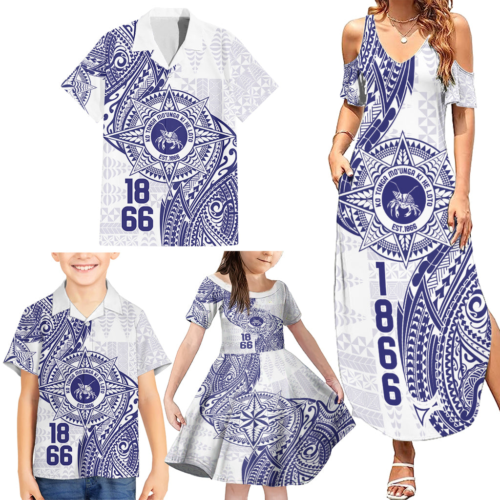 Personalised Tonga Tupou College Tolo Family Matching Summer Maxi Dress and Hawaiian Shirt Since 1866 Special Kupesi Pattern LT9 - Polynesian Pride
