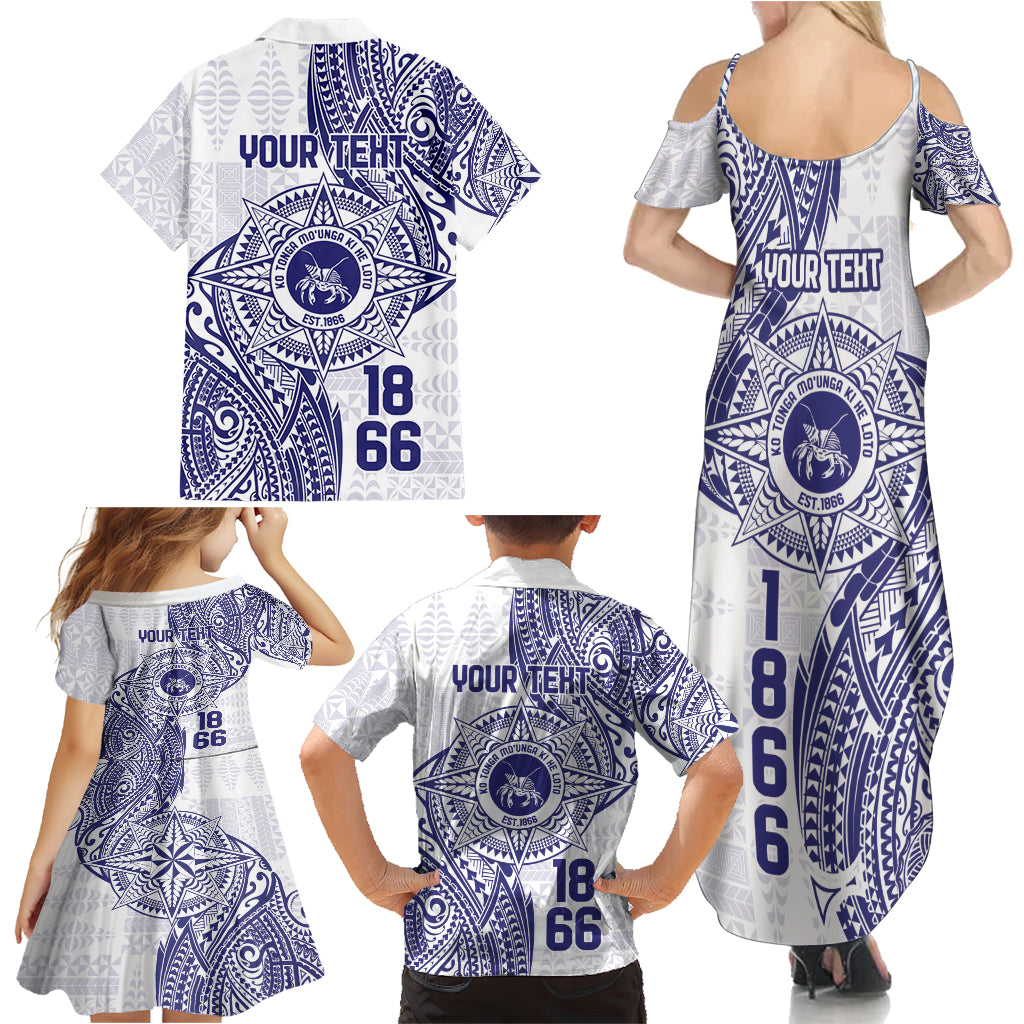 Personalised Tonga Tupou College Tolo Family Matching Summer Maxi Dress and Hawaiian Shirt Since 1866 Special Kupesi Pattern LT9 - Polynesian Pride