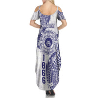 Personalised Tonga Tupou College Tolo Family Matching Summer Maxi Dress and Hawaiian Shirt Since 1866 Special Kupesi Pattern LT9 - Polynesian Pride
