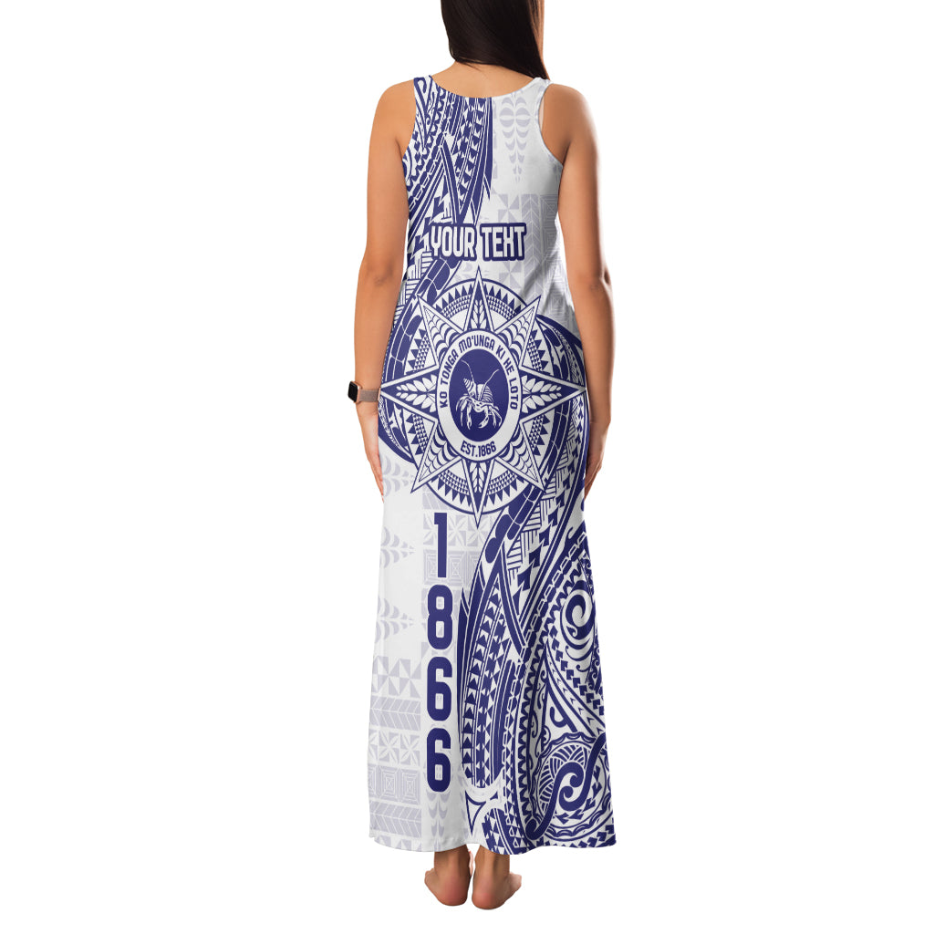 Personalised Tonga Tupou College Tolo Family Matching Tank Maxi Dress and Hawaiian Shirt Since 1866 Special Kupesi Pattern LT9 - Polynesian Pride