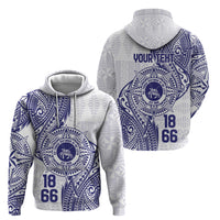 Personalised Tonga Tupou College Tolo Zip Hoodie Since 1866 Special Kupesi Pattern LT9 - Polynesian Pride