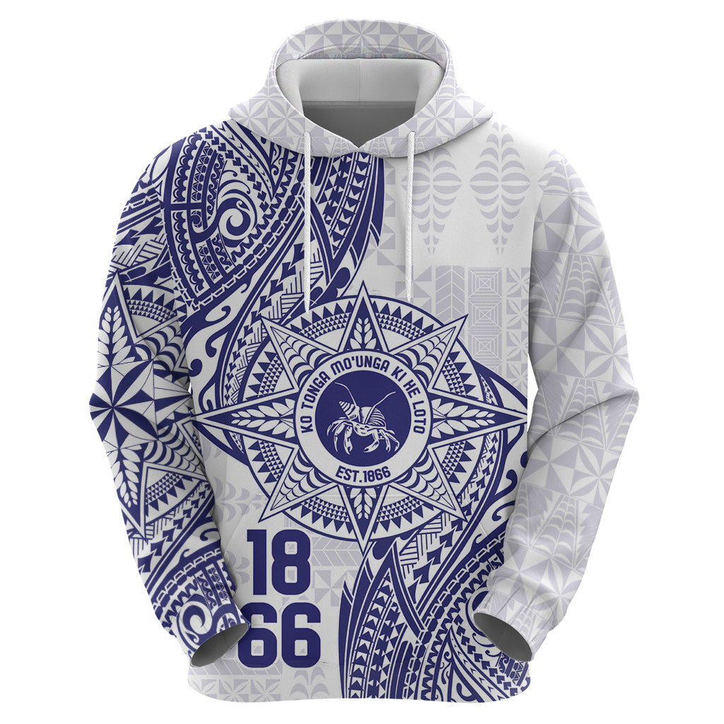 Personalised Tonga Tupou College Tolo Zip Hoodie Since 1866 Special Kupesi Pattern LT9 - Polynesian Pride