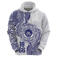 Personalised Tonga Tupou College Tolo Zip Hoodie Since 1866 Special Kupesi Pattern LT9 - Polynesian Pride