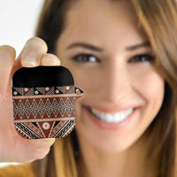 Vintage Bula Fiji AirPods Case Brown Tapa Masi Motif - Polynesian Pride