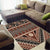 Vintage Bula Fiji Area Rug Brown Tapa Masi Motif