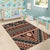 Vintage Bula Fiji Area Rug Brown Tapa Masi Motif