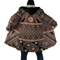 Vintage Bula Fiji Cloak Brown Tapa Masi Motif - Polynesian Pride