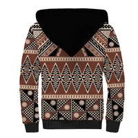 Vintage Bula Fiji Sherpa Hoodie Brown Tapa Masi Motif LT9 - Polynesian Pride